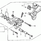 CBR600F3 Задний суппорт тормозной