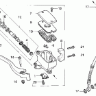 VT600CD Главный тормозной цилиндр - передний