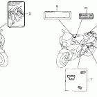 CBR900RR Лейбл предостережения