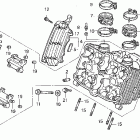 VF750CD Передняя головка цилиндров