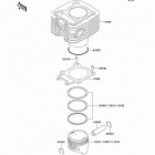 Bayou 220 (KLF220-A13) Цилиндр и поршни