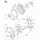 Bayou 300 (KLF300-B13) Задняя ступица колеса