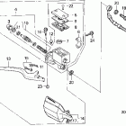 XR250R Главный тормозной цилиндр - передний