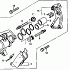 VT1100C Front brake caliper 94