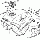 CBR1000F Топливный бак