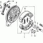 VT600CD Задний тормоз