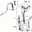 XR250R Rear brake master cylinder 90-91