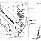 VT600CD Главный тормозной цилиндр - передний