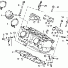 VFR750F Задняя головка цилиндров