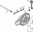 XR80R Rear brake @ rear brake panel