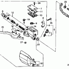 XR600R Главный тормозной цилиндр - передний
