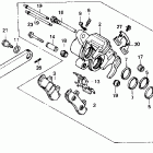 CBR600F Задний суппорт тормозной