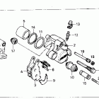 CB400F Задний суппорт тормозной