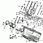VTR250 Cylinder head (rr) 89-90