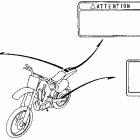 CR250R Лейбл предостережения