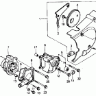 VTR250 Крышка картера левая