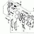 CR500R Fr. brake caliper 87-89