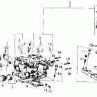 VF700C Задняя головка цилиндров