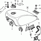 VF750C Magna V45 Топливный бак