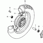 VT800C Заднее колесо