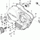 XL600R Крышка картера правая