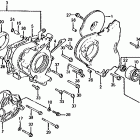 VF1000R Левая крышка картера и помпа