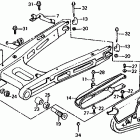 VF1000R Swingarm @ drive chain case
