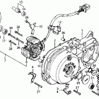 CT110 Left crankcase cover  @ alternator 81-86