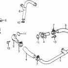 VT1100C Патрубки охлаждения