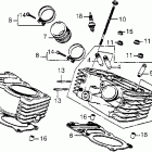 VT500FT Задняя головка цилиндров