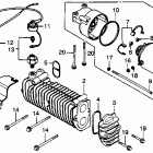 CB450SC Starter motor @ oil cooler