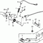 VT500C Vt500c brake pedal @ gearshift pedal