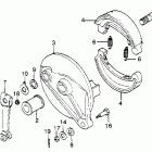CB450SC Задний тормоз