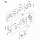 Mojave 250 (KSF250-A14) Масляный и водяной насос. фильтр масленый