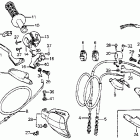 XR350R Рулевые рычаги , переключатели и тросы