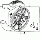 VT700C Заднее колесо