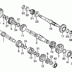 CB125S Transmission @ kick starterspindle