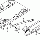 CB125S Swingarm @ chain case