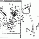 VF1100S Front brake master cylinder @ brake control lever