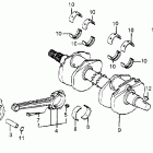 VF1000F Коленвал и поршни
