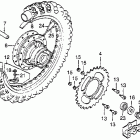 CR80R Заднее колесо