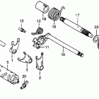 XR80 Shift fork @ shift drum  @ kick starter spindle