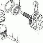 XR500R Crankshaft @ piston 83-84