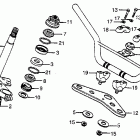 XR80 Handlebar @ top bridge  @ steering stem 83-84