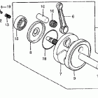 XR80 Коленвал и поршни