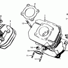CR60R Цилиндр и головка цилиндра