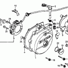 XR500R Left crankcase cover  @ alternator 83-84
