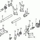 CR80R Барабан и вилки переключения