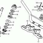 XR100 Handlebar @ top bridge  @ steering stem 83-84