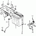 CX650C Side cover @ battery